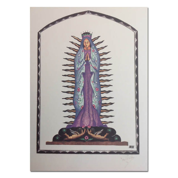 Our Lady of Guadalupe Card White